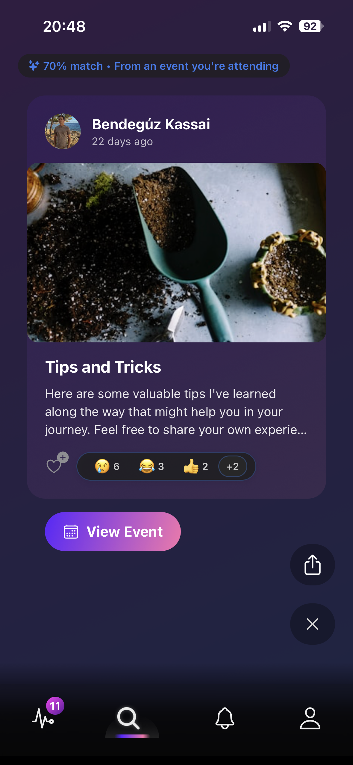 Event Feed